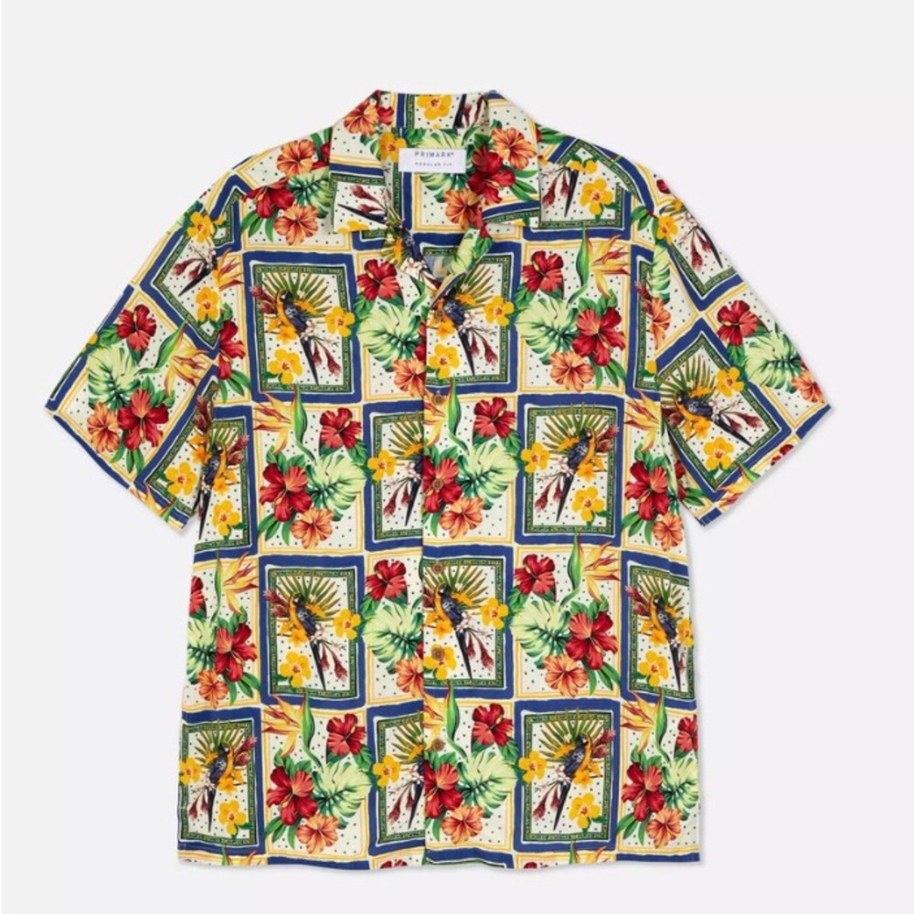 Primark - Floral bottom down shirt